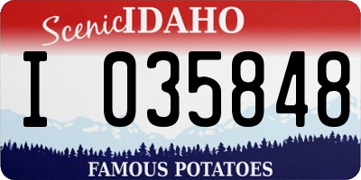 ID license plate I035848