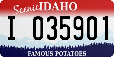 ID license plate I035901
