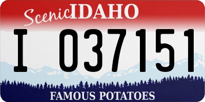 ID license plate I037151