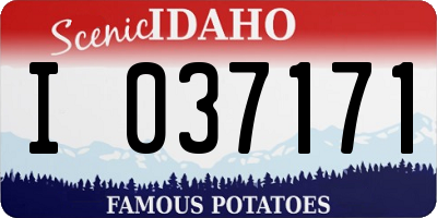 ID license plate I037171