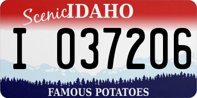 ID license plate I037206