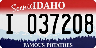 ID license plate I037208