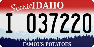 ID license plate I037220