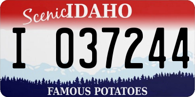 ID license plate I037244