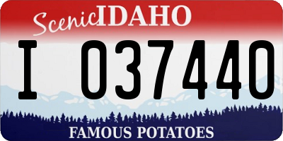 ID license plate I037440