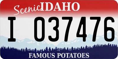 ID license plate I037476