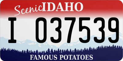 ID license plate I037539
