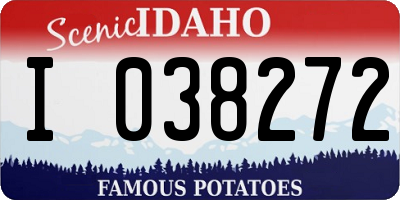 ID license plate I038272