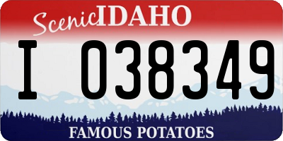 ID license plate I038349