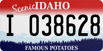 ID license plate I038628