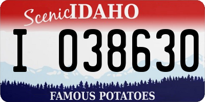 ID license plate I038630