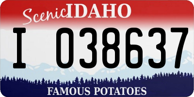 ID license plate I038637