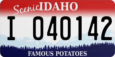 ID license plate I040142