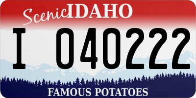 ID license plate I040222