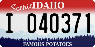 ID license plate I040371