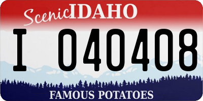 ID license plate I040408