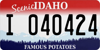 ID license plate I040424