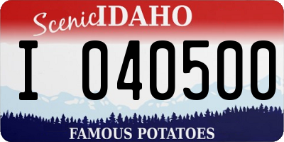 ID license plate I040500
