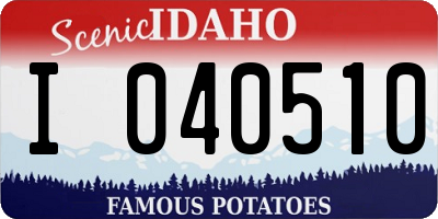 ID license plate I040510