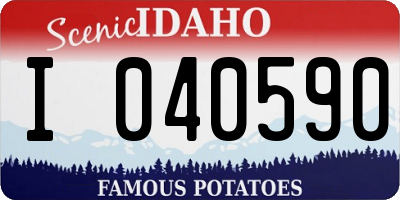ID license plate I040590