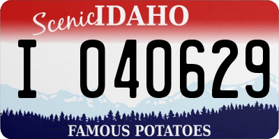 ID license plate I040629