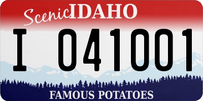 ID license plate I041001