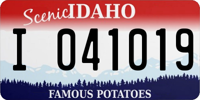 ID license plate I041019