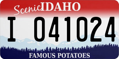 ID license plate I041024