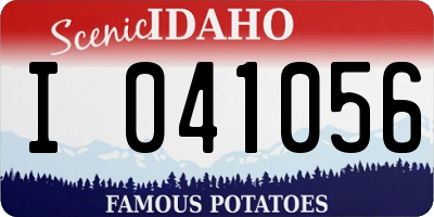 ID license plate I041056
