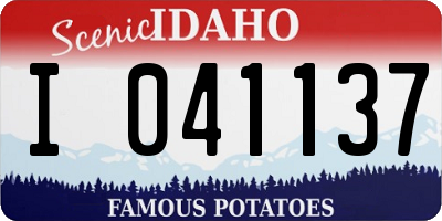 ID license plate I041137
