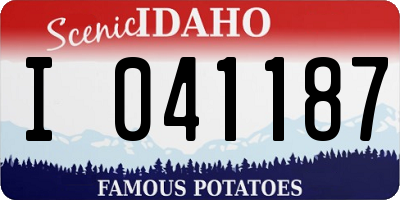 ID license plate I041187