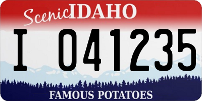 ID license plate I041235