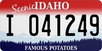 ID license plate I041249