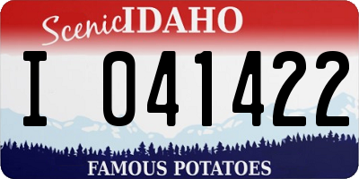 ID license plate I041422