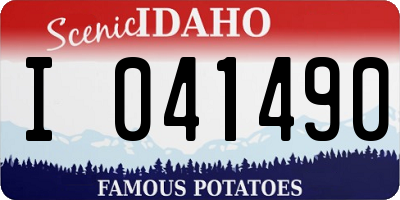 ID license plate I041490