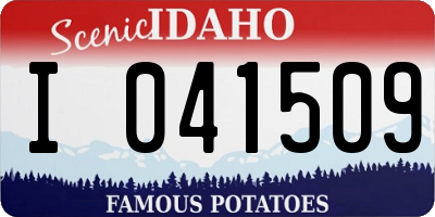 ID license plate I041509