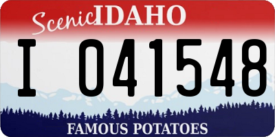 ID license plate I041548