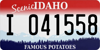 ID license plate I041558