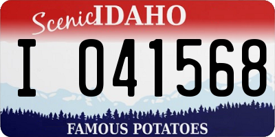 ID license plate I041568