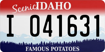 ID license plate I041631