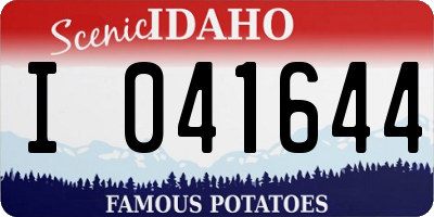 ID license plate I041644