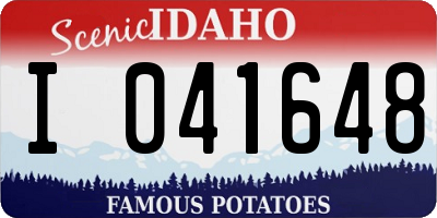 ID license plate I041648