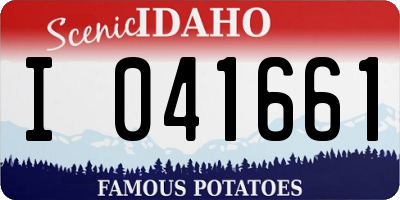 ID license plate I041661