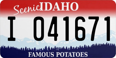 ID license plate I041671