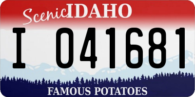ID license plate I041681