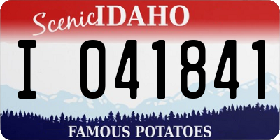 ID license plate I041841