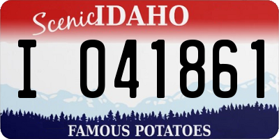 ID license plate I041861