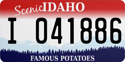 ID license plate I041886
