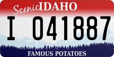 ID license plate I041887