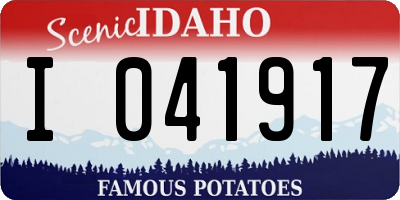 ID license plate I041917